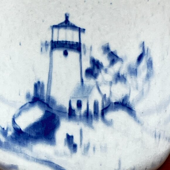 Vintage Ipswich Craft Pottery Hand Painted "Low Tide" Mug Cup 1980's - Picture 4 of 10